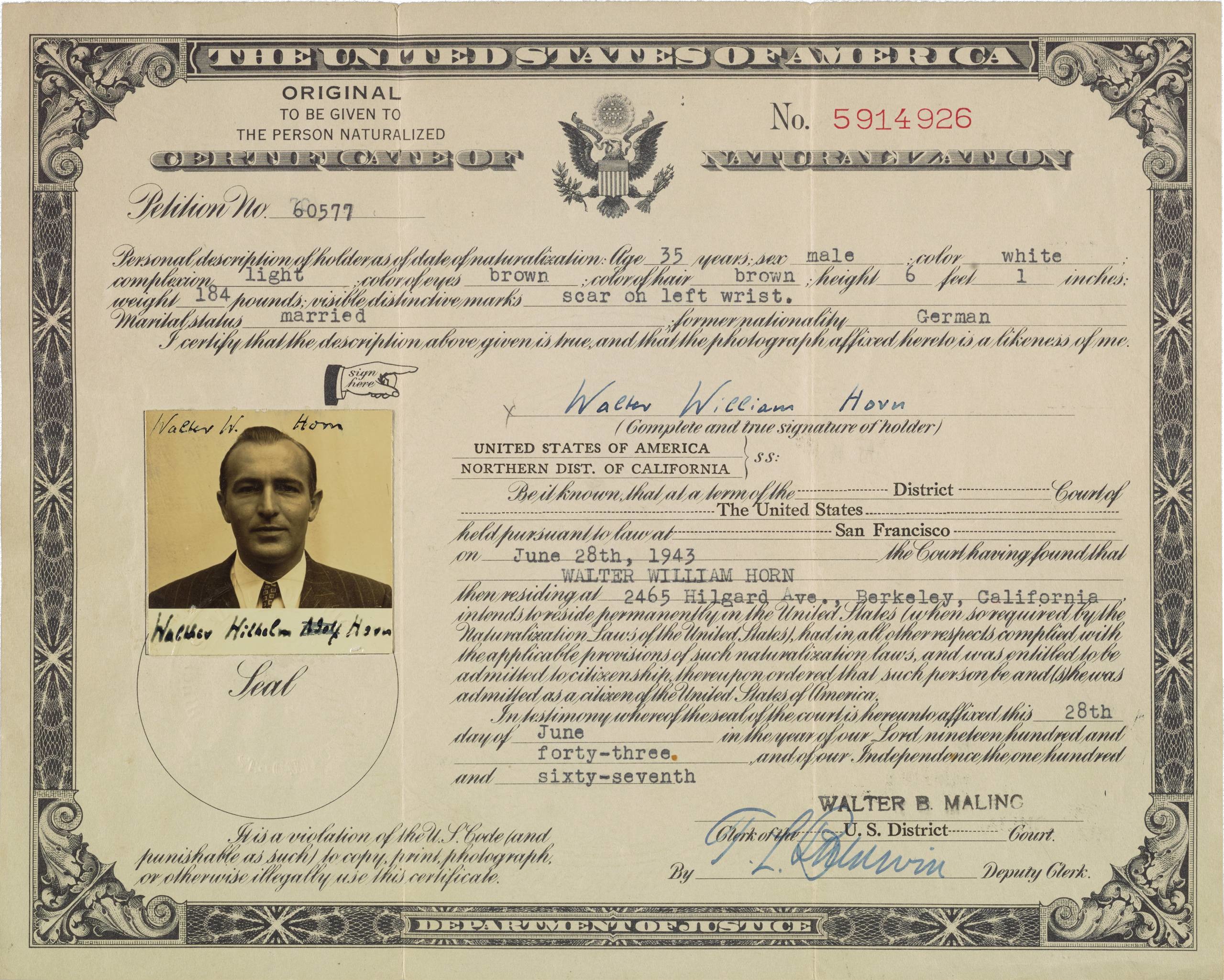 File:Walter William Horn naturalization 1943.jpg