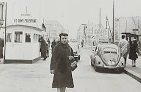 Jo Ann Waldman at Check Point Charlie