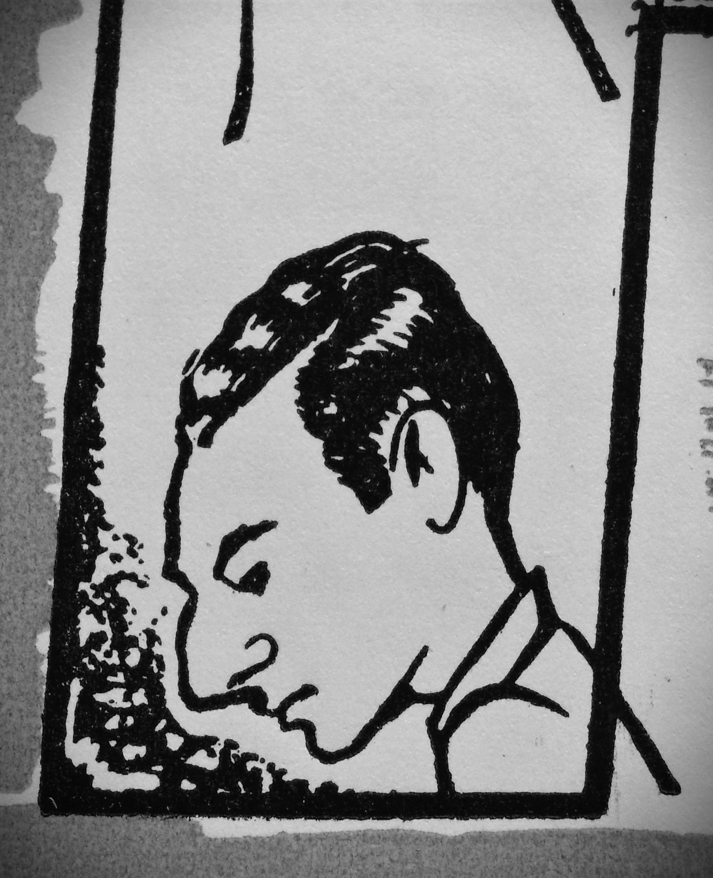 Caricature of Jacob I. Tennenbaum from the History of the 2nd Mobile Radio Broadcasting Company (U.S. Army, 1945)