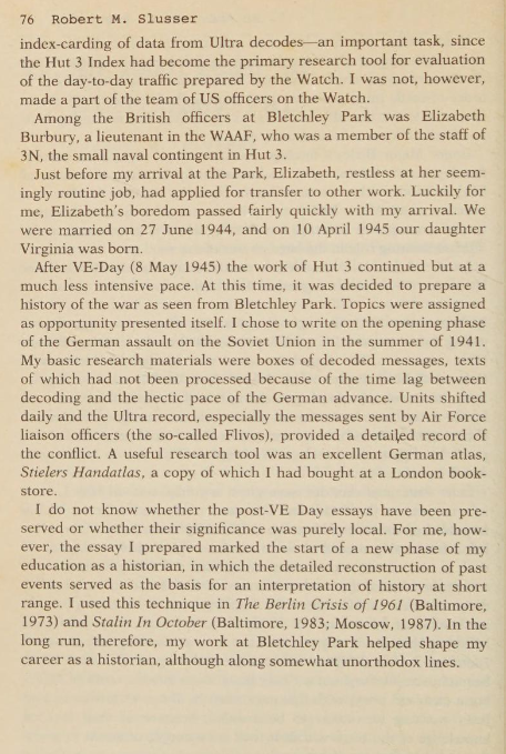 Page scan from Codebreakers citing Camp Ritchie / Slusser (RB Archive; Internet Archive).