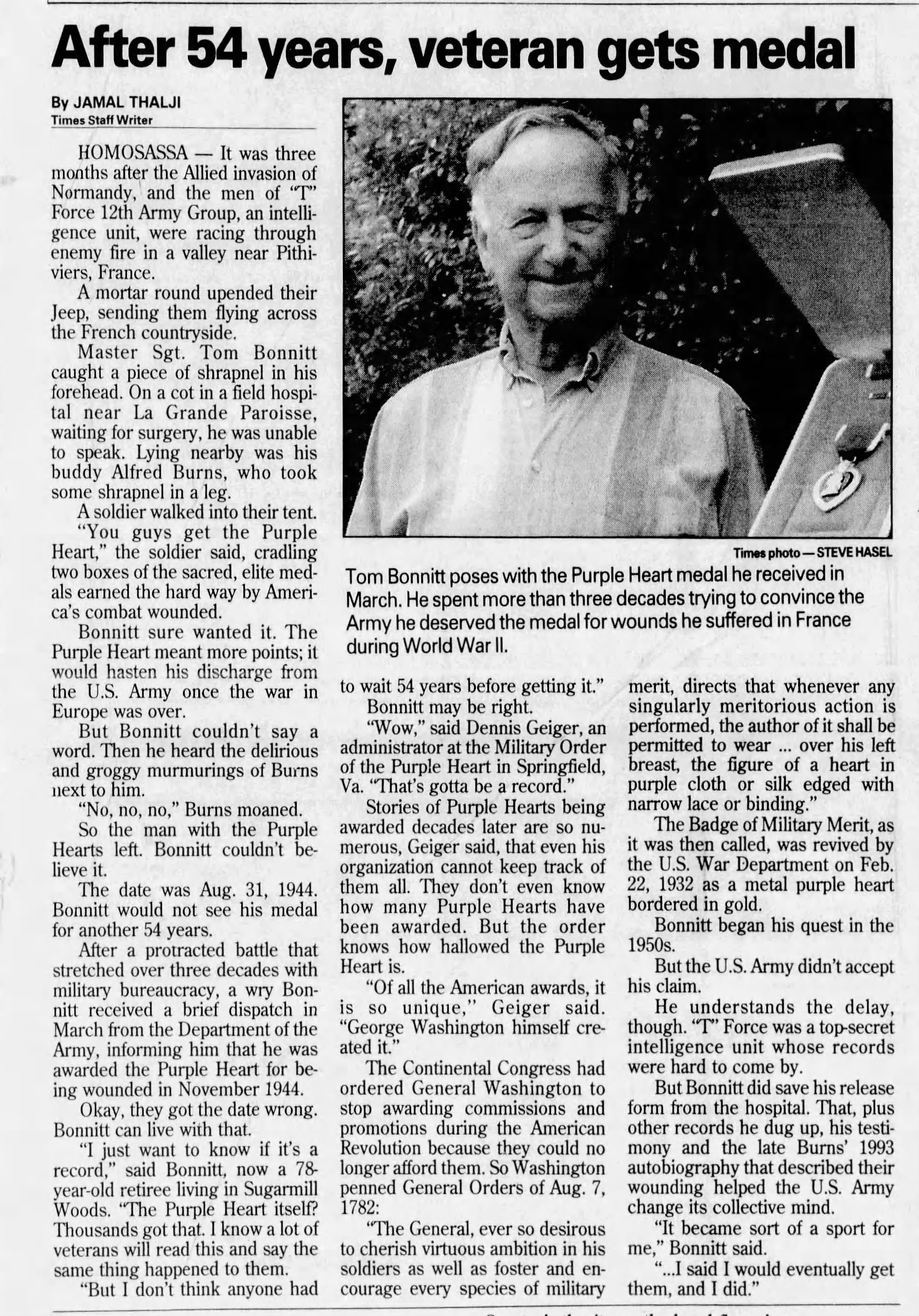 Tampa Bay Times, 7 May 1998.