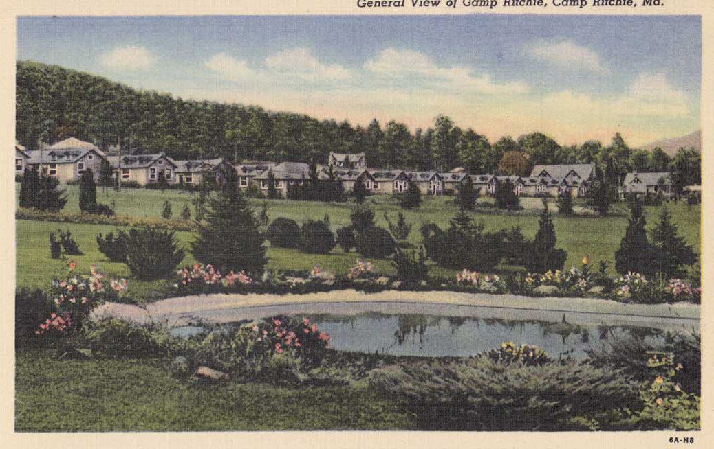 Camp Ritchie postcard — general view (RB Archive)