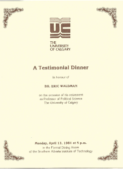 A Testimonial Dinner