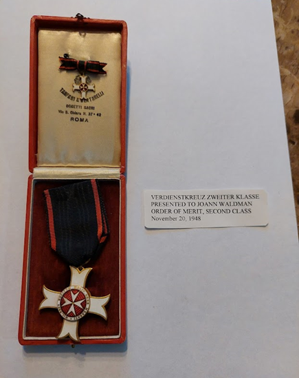 Verdienstkreuz Zweiter Klasse, Order of Merit Second Class, November 20, 1948