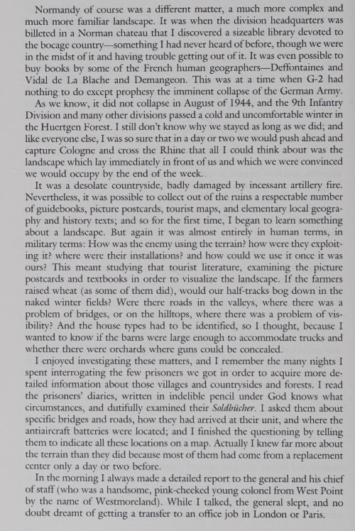 John Brinkerhoff Jackson, Landscape as Seen by the Military (memoir excerpt, p. 134) — Internet Archive discoveringverna0000jack.