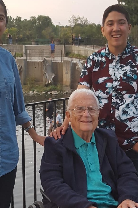 Kurt Meyer in later life with family (RB Archive)