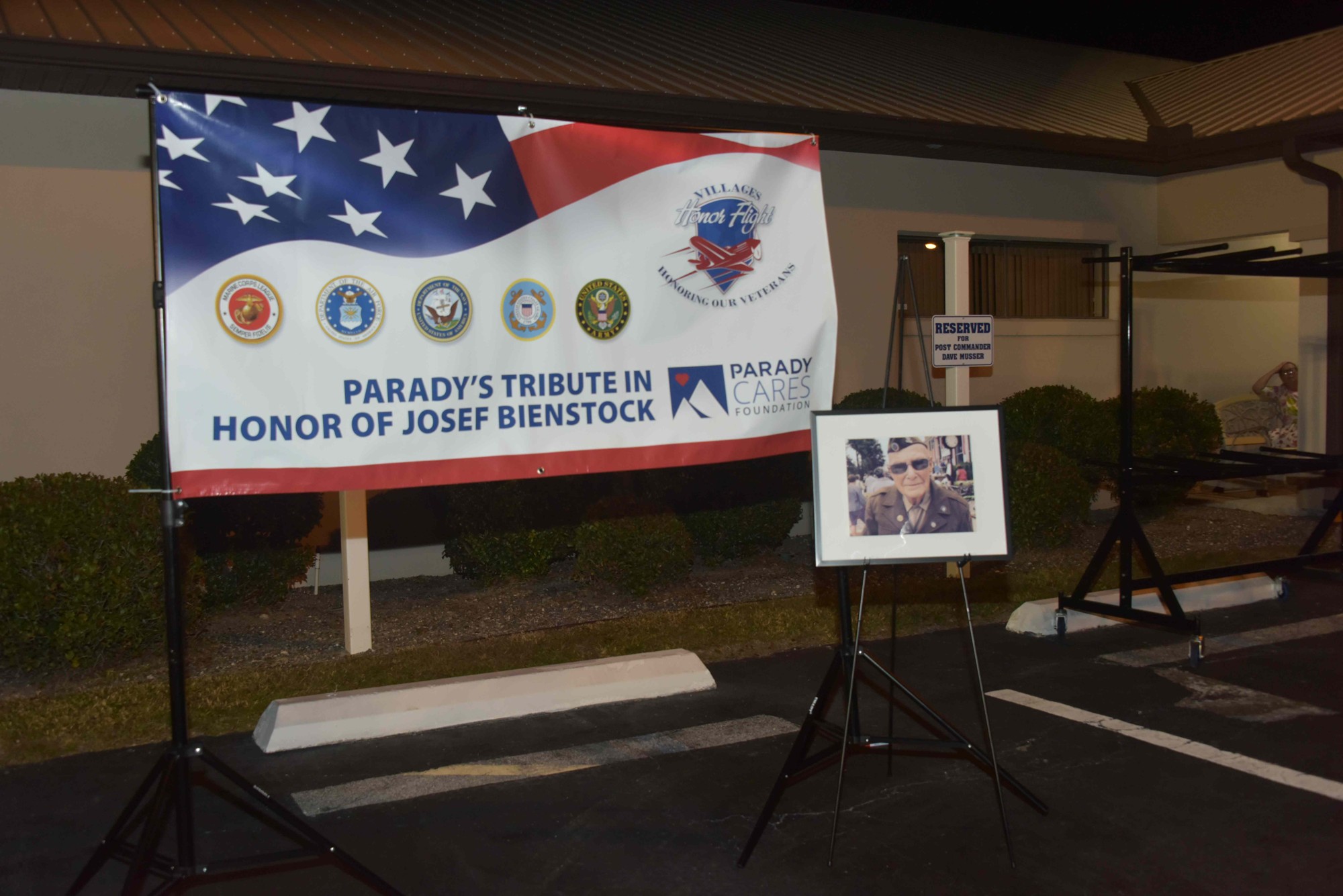 Josef Bienstock Honor Flight / Villages tribute coverage, 2022 (RB Archive).